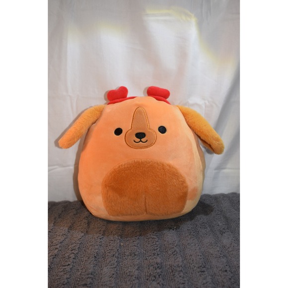 Squishmallows Finley Golden‎ Retriever with Heart Headband - 8" - Picture 1 of 5